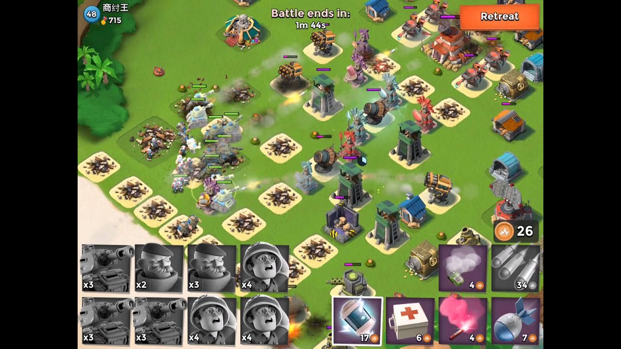 Boom Beach -  Tanks+Grenadier+Medic Strategy