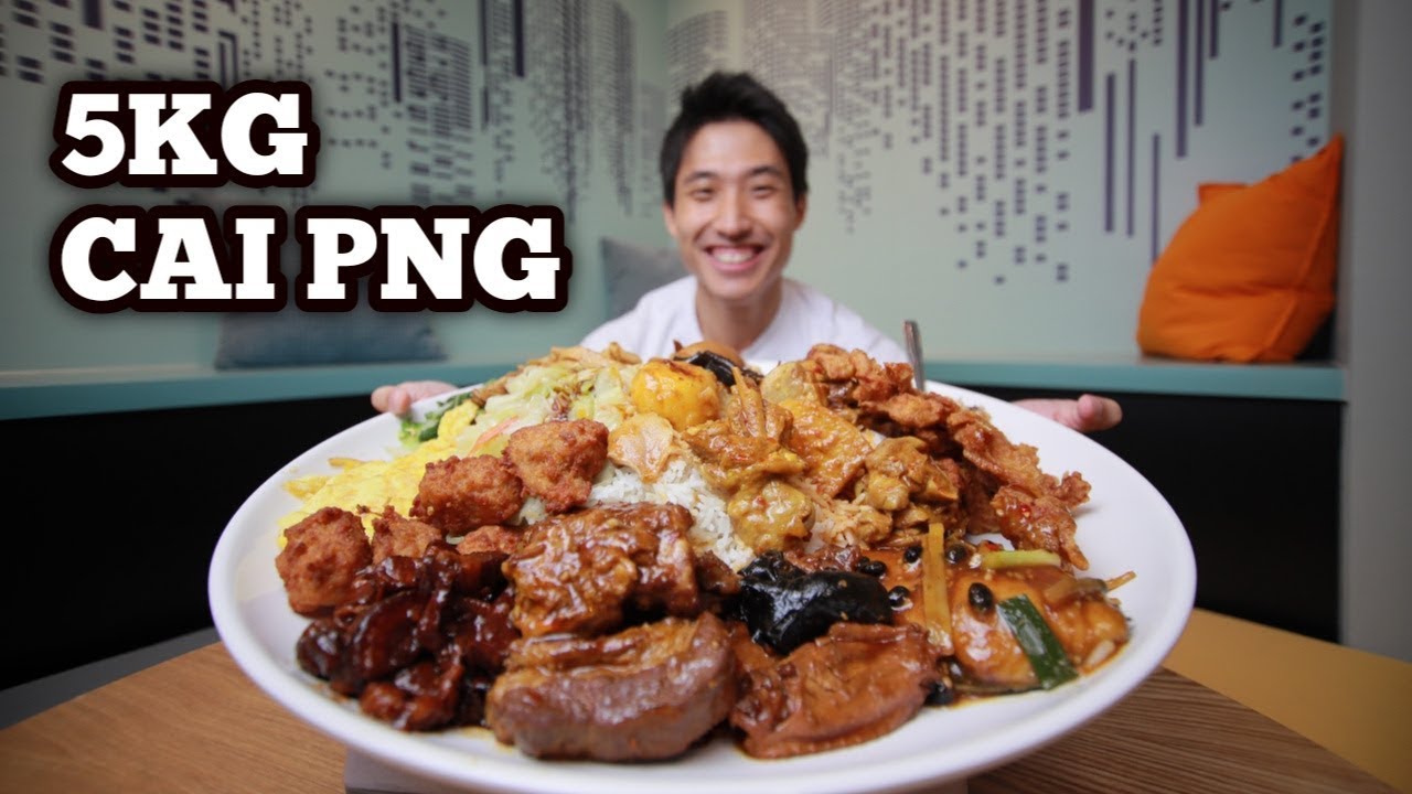 5KG Cai Png Challenge! Biggest Plate of Chinese Take - Out!