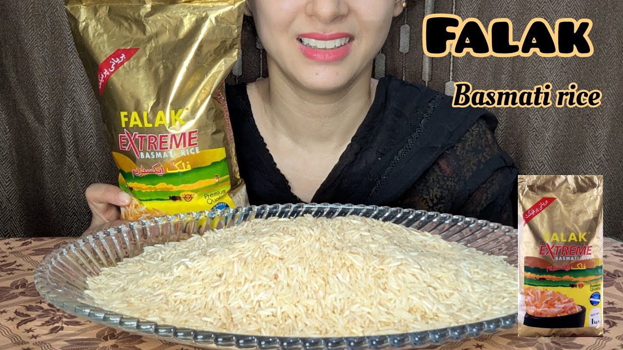 ASMR RAW RICE EATING ( FALAK ) BASMATI RAW RICE // LONG GRAIN RICE 🌾 CRISPY SOUND 🔊