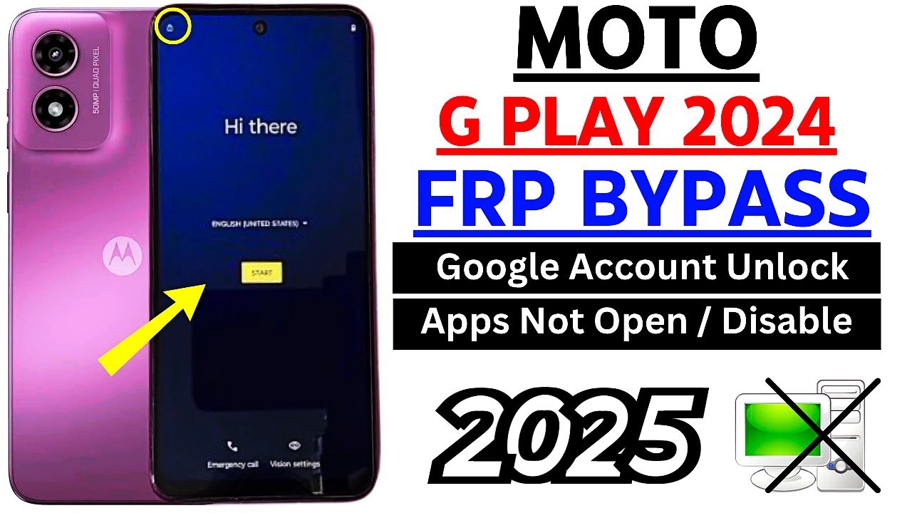 Motorola Moto G Play 2024 Frp Bypass/Unlock Google Account Lock Android 13 Without PC | 2025 Method