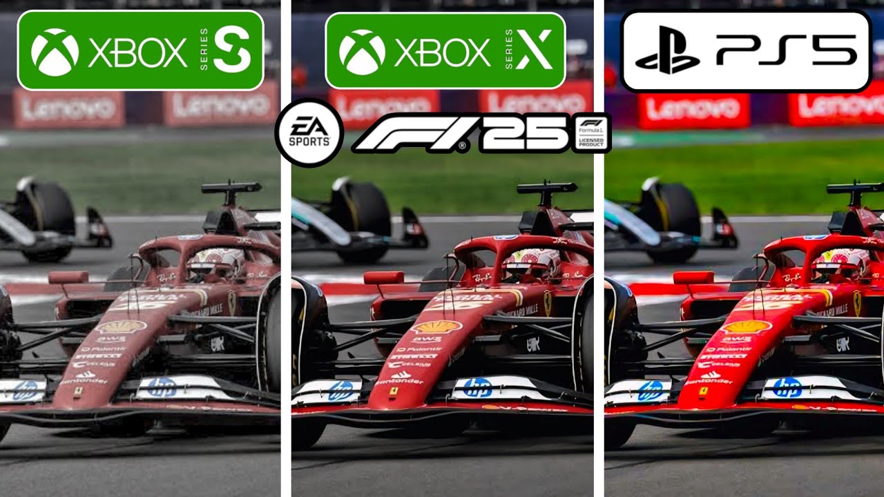 F1 25 PS5 vs Xbox Series X vs Xbox Series S Graphics Comparison