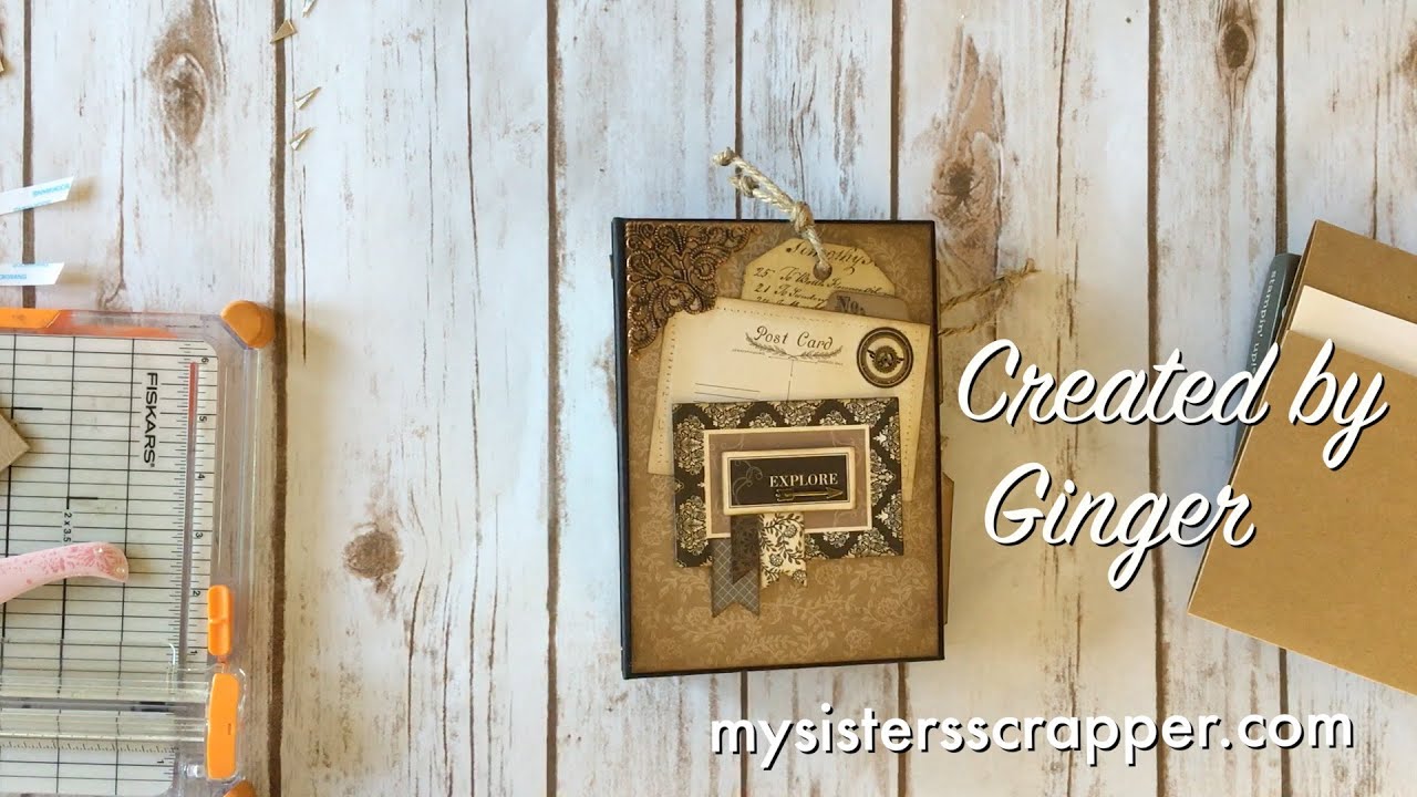 Carta Bella Old World Travel Mini Album - ButterBee Scraps Design Team Project