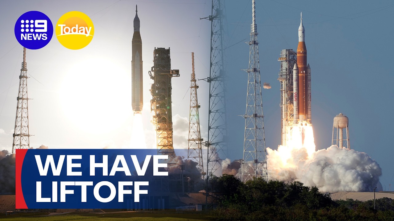 BREAKING: Artemis II launches on historic mission to the moon | 9 News Australia