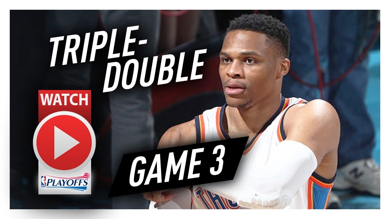 Russell Westbrook Game 3 Triple-Double Highlights vs Rockets 2017 Playoffs - 32 Pts, 13 Reb, 11 Ast