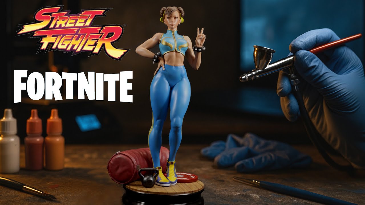 I 3D Printed Chun Li from Street Fighter and Fortnite