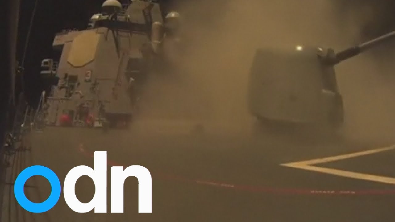 Video shows US Navy launching Tomahawk missiles against IS in Syria