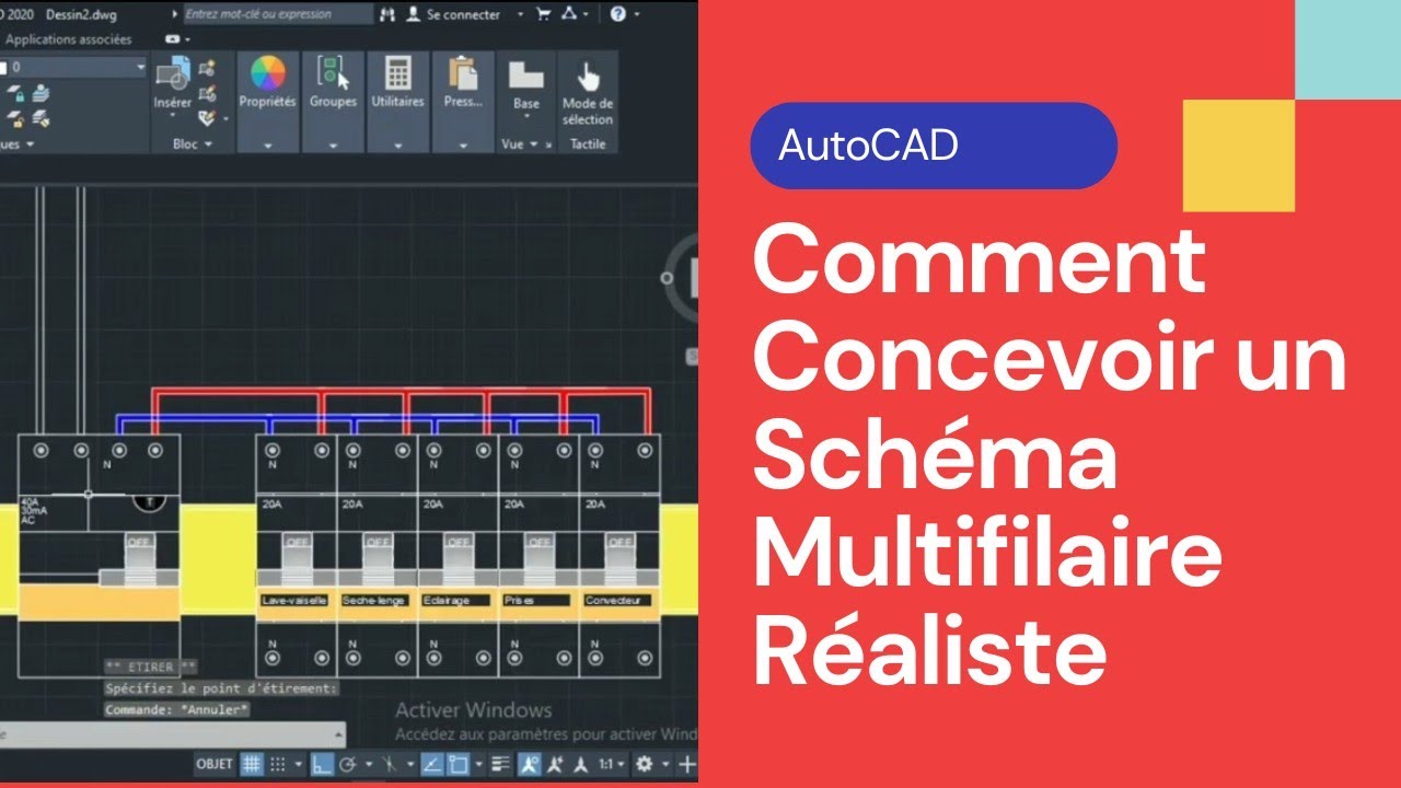 Dessiner un Schéma Multifilaire Réaliste sur AutoCAD