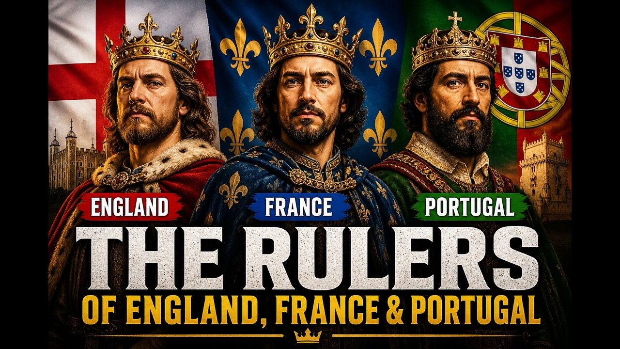 Timeline of Rulers od France/Portugal/England. 1200-2026