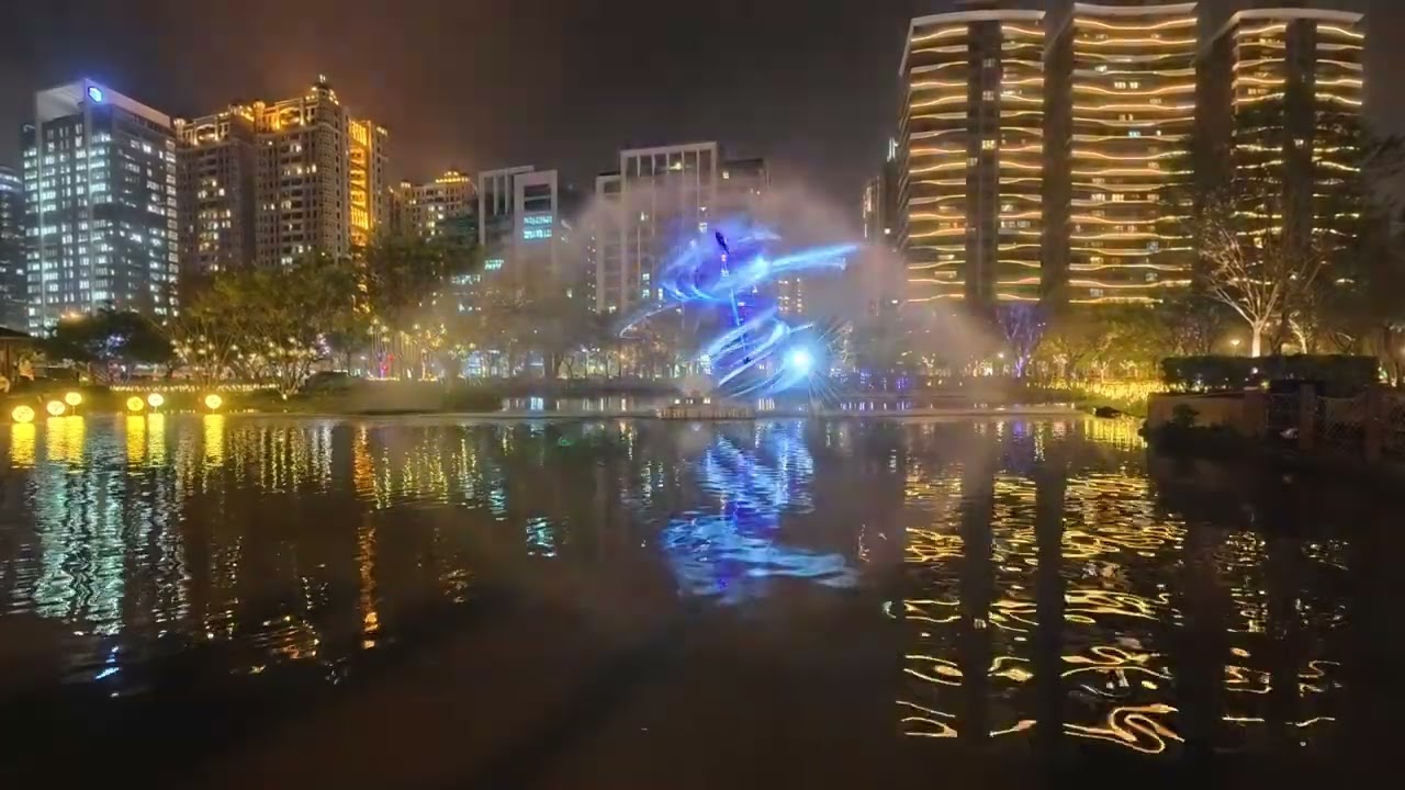 竹北光節水霧雷射投影 | 光築吟風