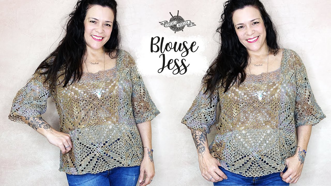 Comment faire une blouse au crochet avec des granny pour toutes les tailles
