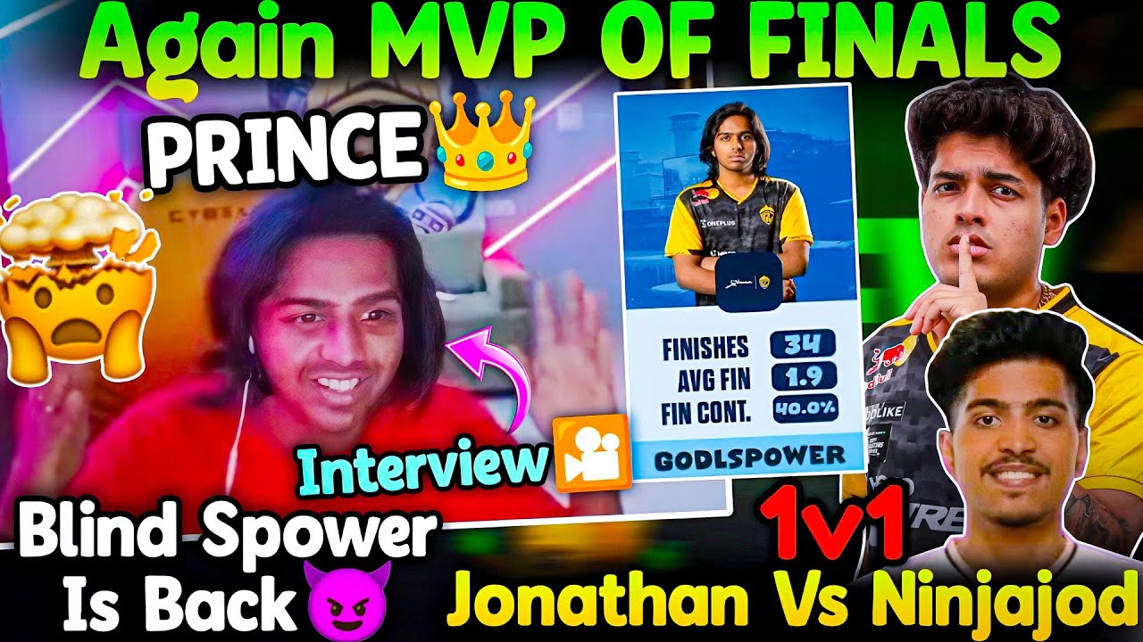 Again Spower MVP Of The Finals🏆 Interview🎥Jonathan vs Ninjajod 1v1🥶 GodL Feraless😲