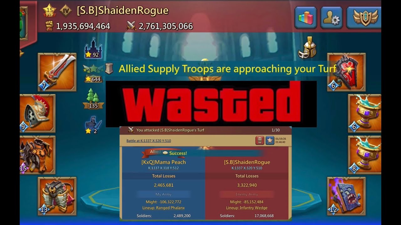 Lords Mobile - KxQ will zero your rally leaders! Will this 3b might target survive?