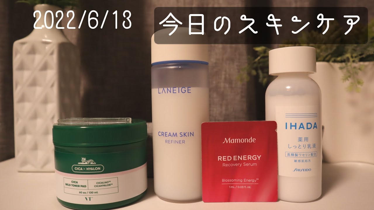 【今日のスキンケア】トナーパッドの後は肌に優しそうなヤツで&hellip;【VTコスメティクス、LANEIGE、Mamonde、IHADA】