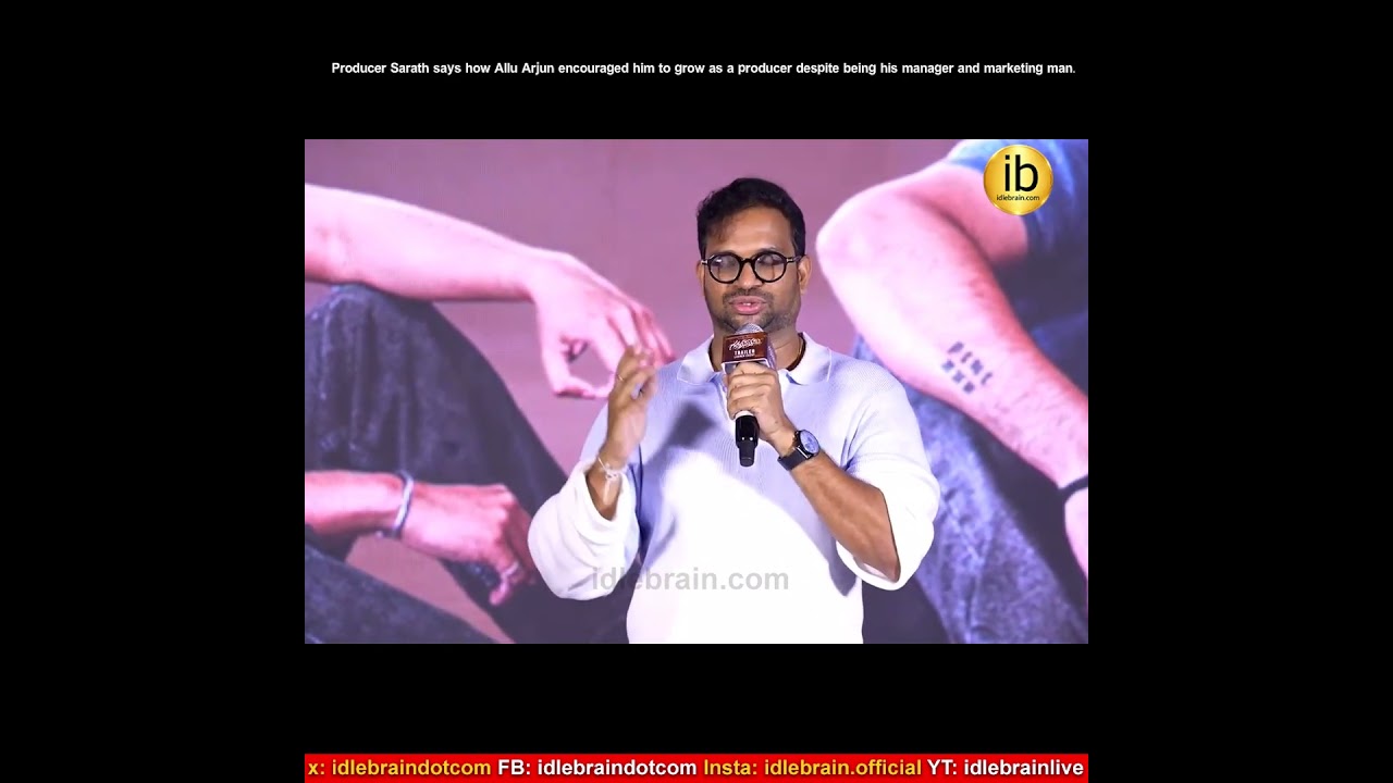 Producer Sarath says how Allu Arjun encouraged him to grow as a producer despite being
