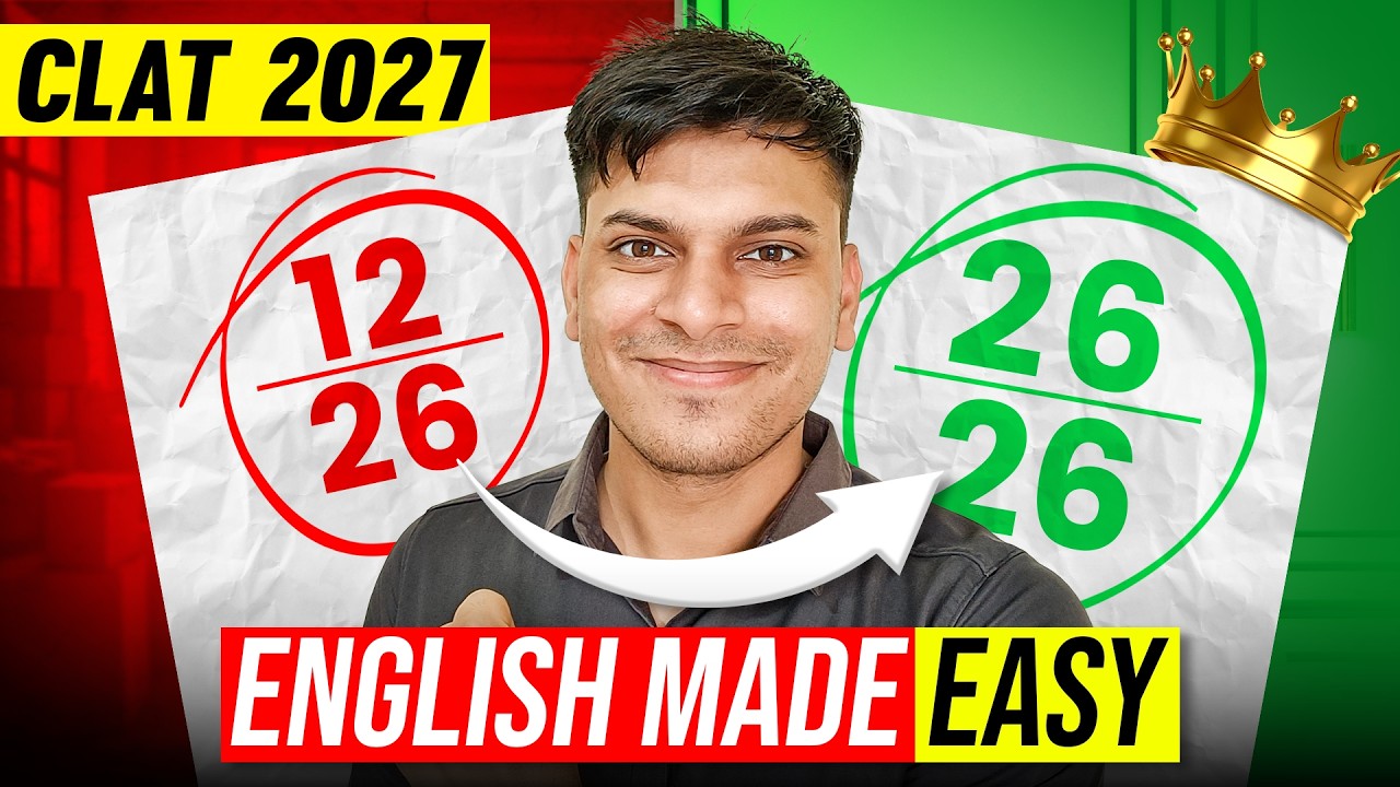 How to PREPARE for ENGLISH section of CLAT 2027 🔥