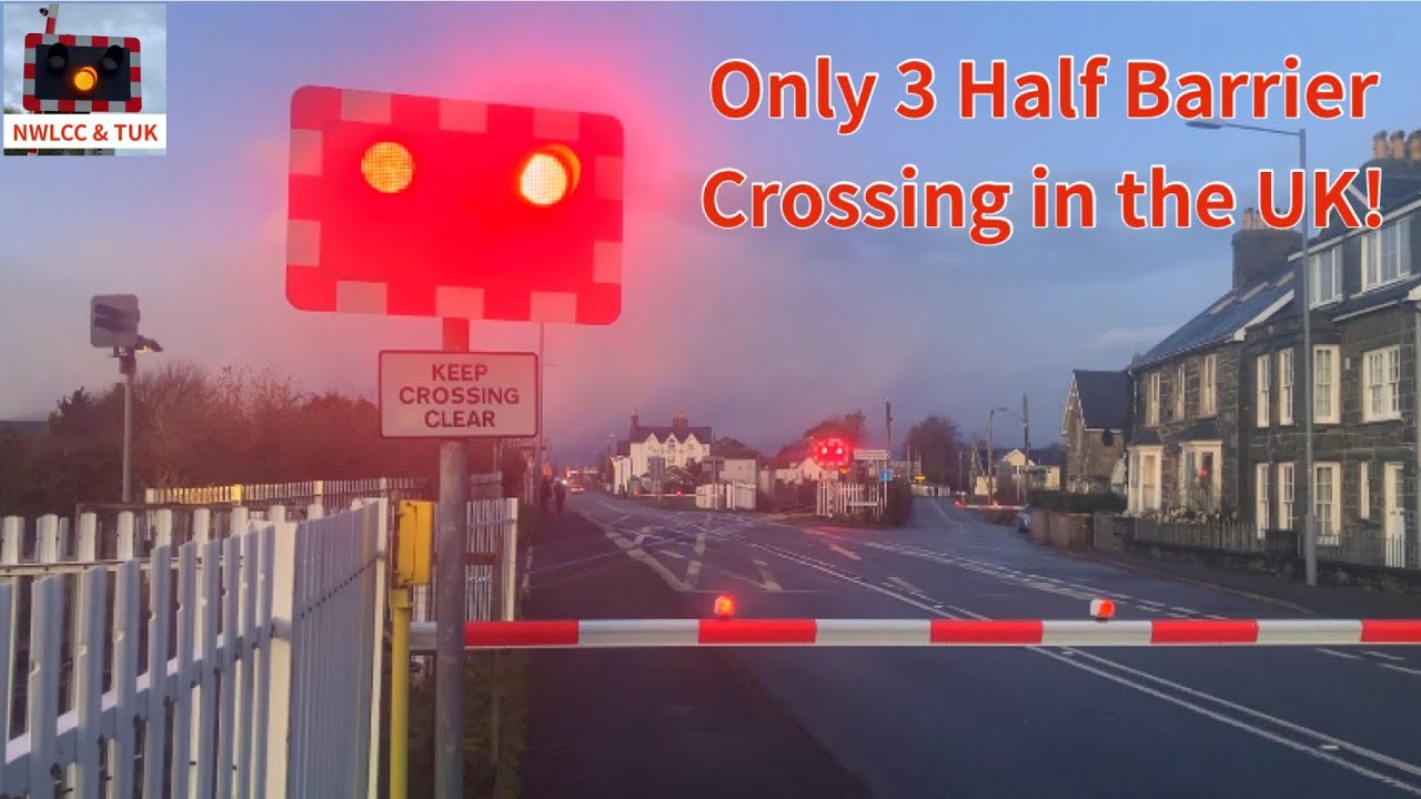(The Only Crossing in the UK with 3 Half Barriers) Harlech Level Crossing, Gwynedd
