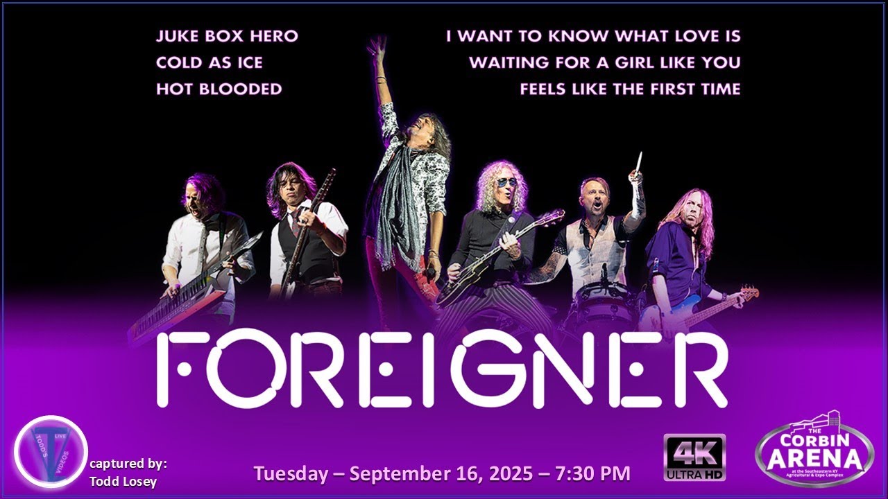 Foreigner - "Double Vision"/"Head Games" - (4K60fps) - Corbin, KY - Corbin Arena - (Steady Cam)
