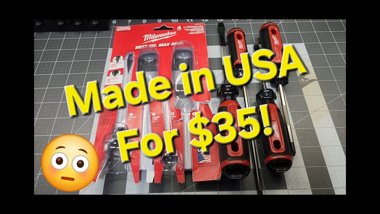Milwaukee Phillips & Slotted Screwdriver Set 4 pc Made in the USA!
