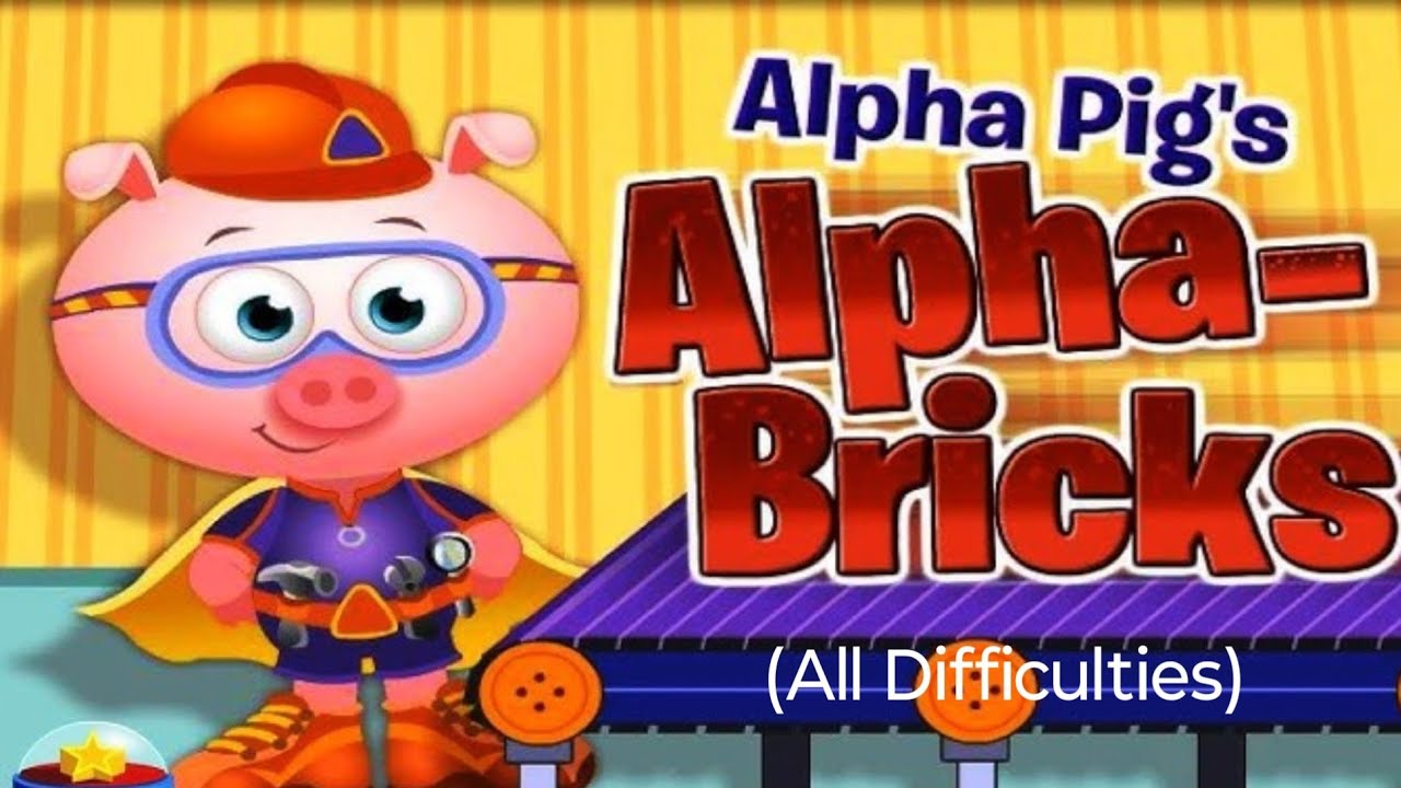 Alpha Pig's Alpha Bricks Gameplay (All Difficulties)