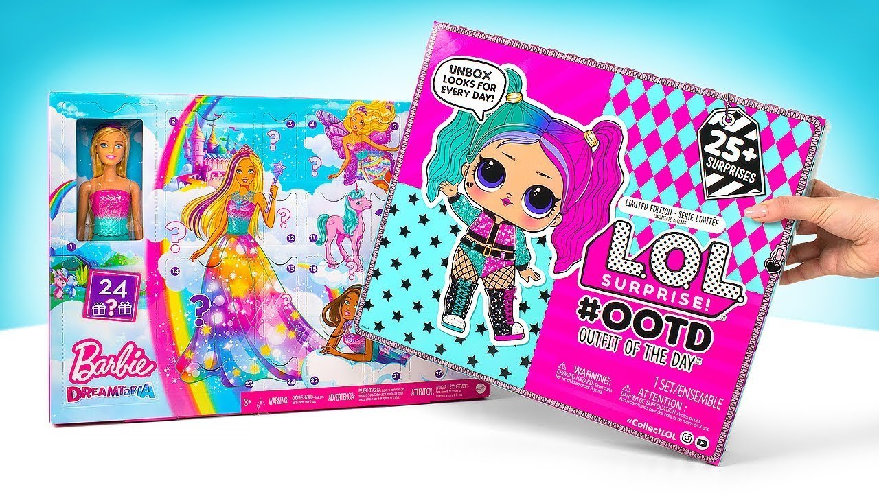 Barbie vs L.O.L. Surprise! Otwieramy 2 nowe kalendarze adwentowe pełne niespodzianek