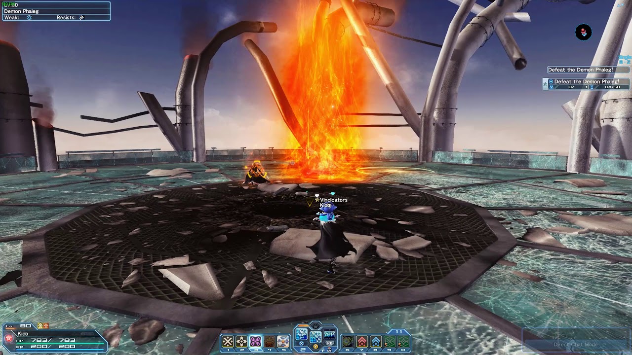 [PSO2] Killing Phaleg in 3:30 Without Taking Damage or Pressing the Attack Button