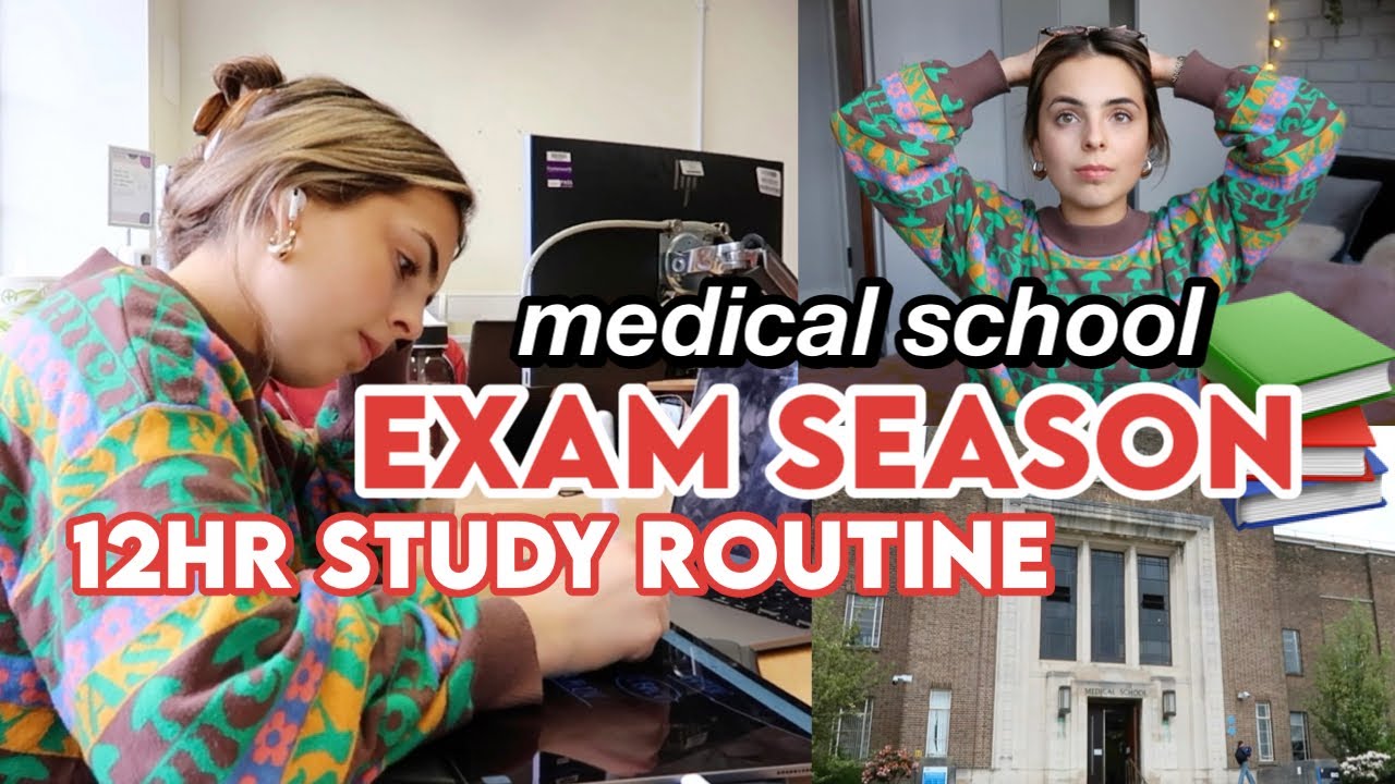 DAY IN THE LIFE OF A MED STUDENT DURING EXAM SEASON | 12 hour study routine for medical school exams
