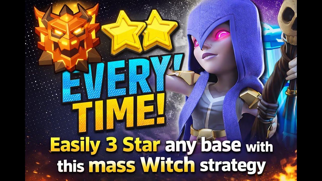 NEW Townhall 18 Strategy | Mass Witch with Totem Spell | 