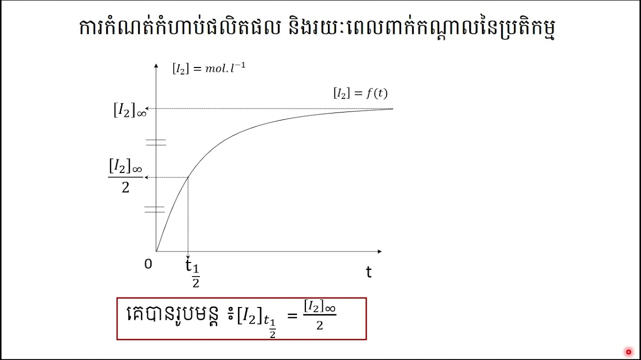 ការកំណត់រយៈពេល និងកំហាប់នៅពេលពាក់កណ្តាលនៃប្រតិកម្ម
