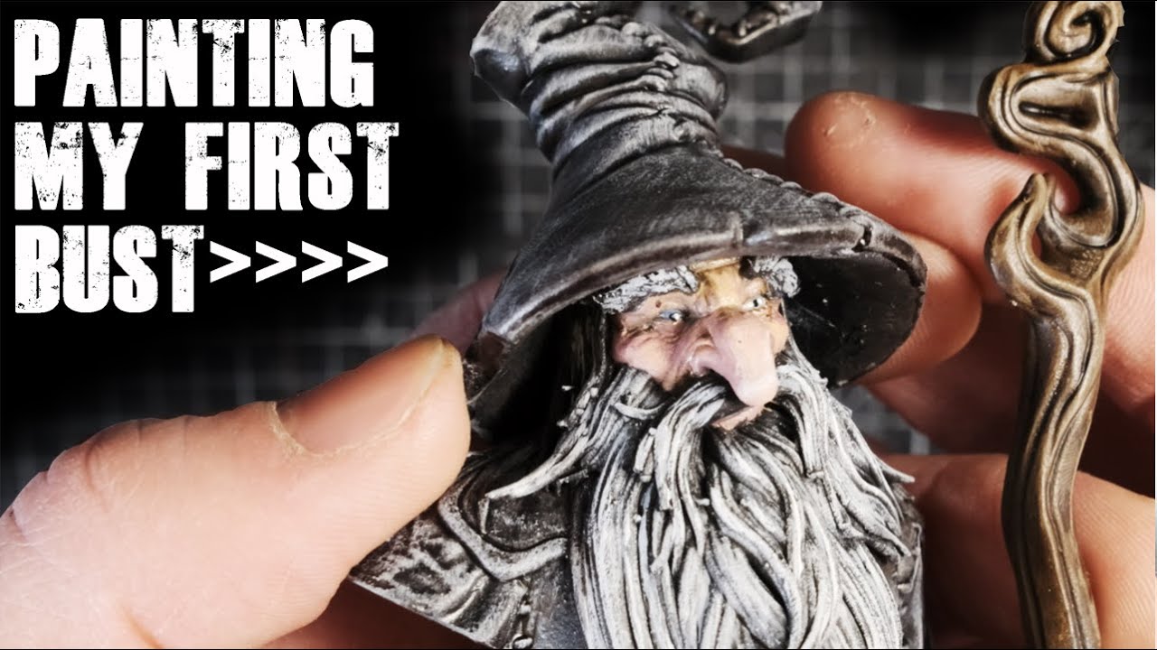 Painting my first Bust - Gandalf the Grey - Improving my miniature painting skills