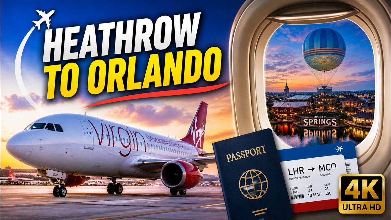 Virgin Premium | Хитроу &mdash; Орландо | Зал ожидания № 1 | Видеоблог о путешествии | Disney Springs #...