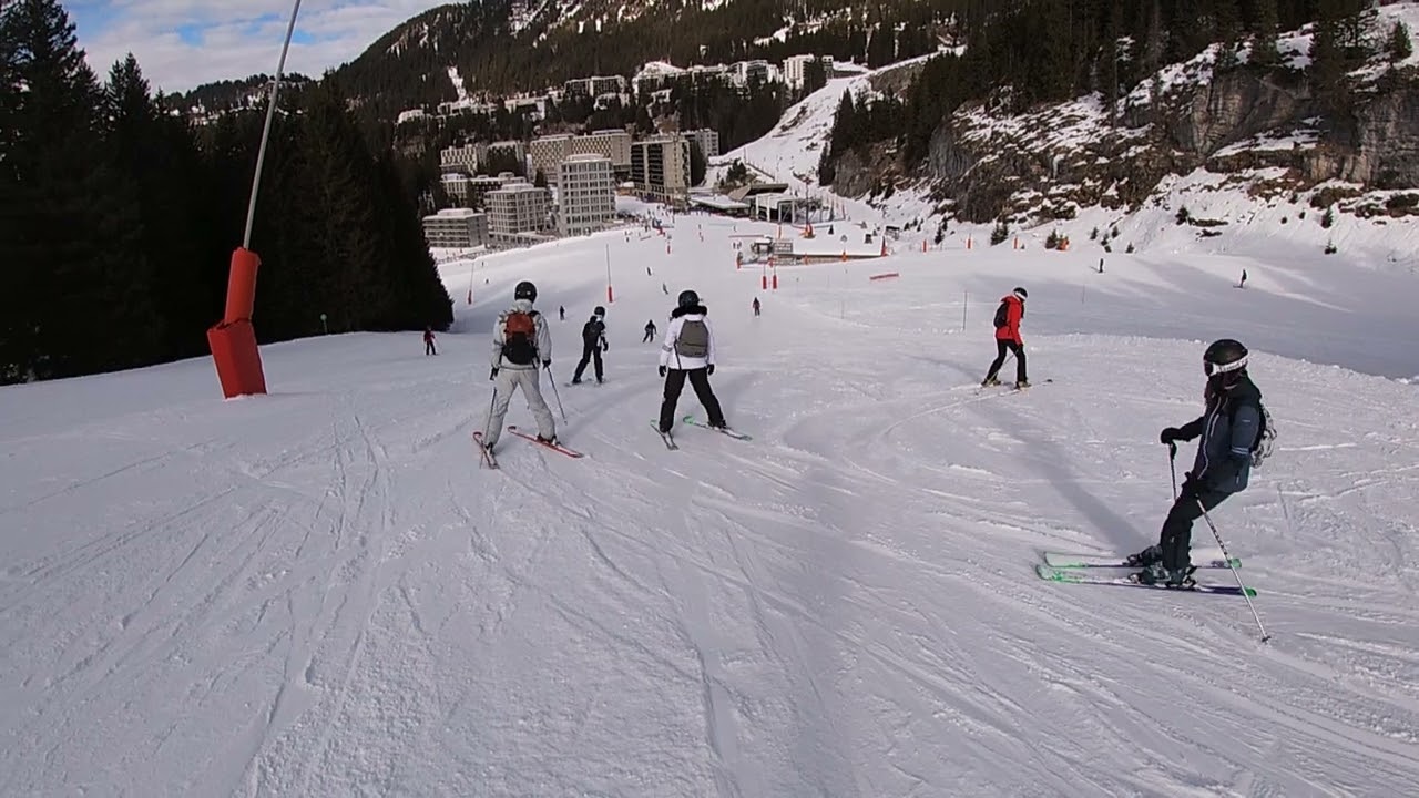 Flaine - Dag 6 - #5 Groene pistes samen met Zohra