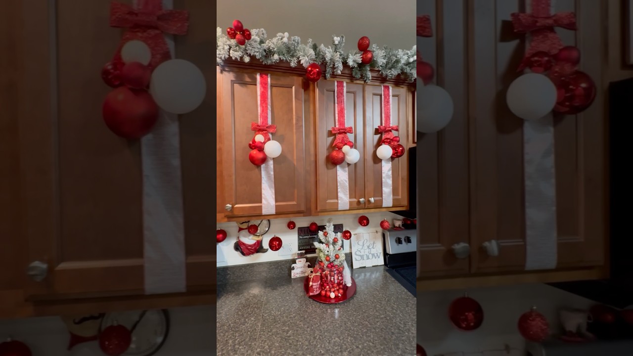 This Christmas Kitchen Cabinets #diy #christmasdecor #christmas