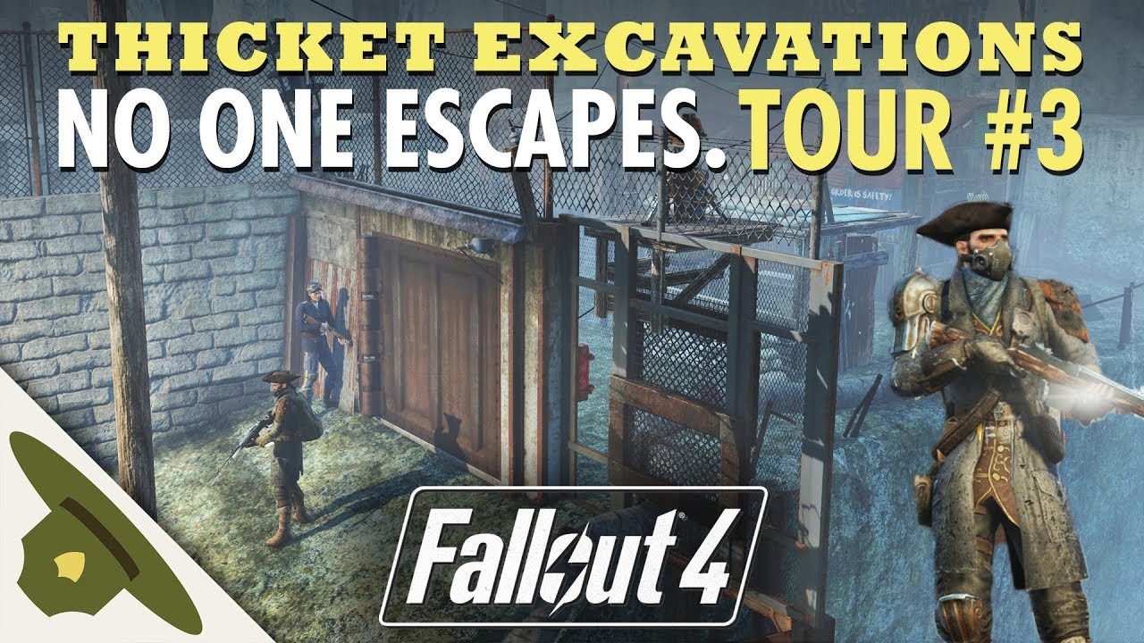 NO ONE ESCAPES Thicket Excavations Prison | Huge Fallout 4 settlement tour - PART 3 | RangerDave