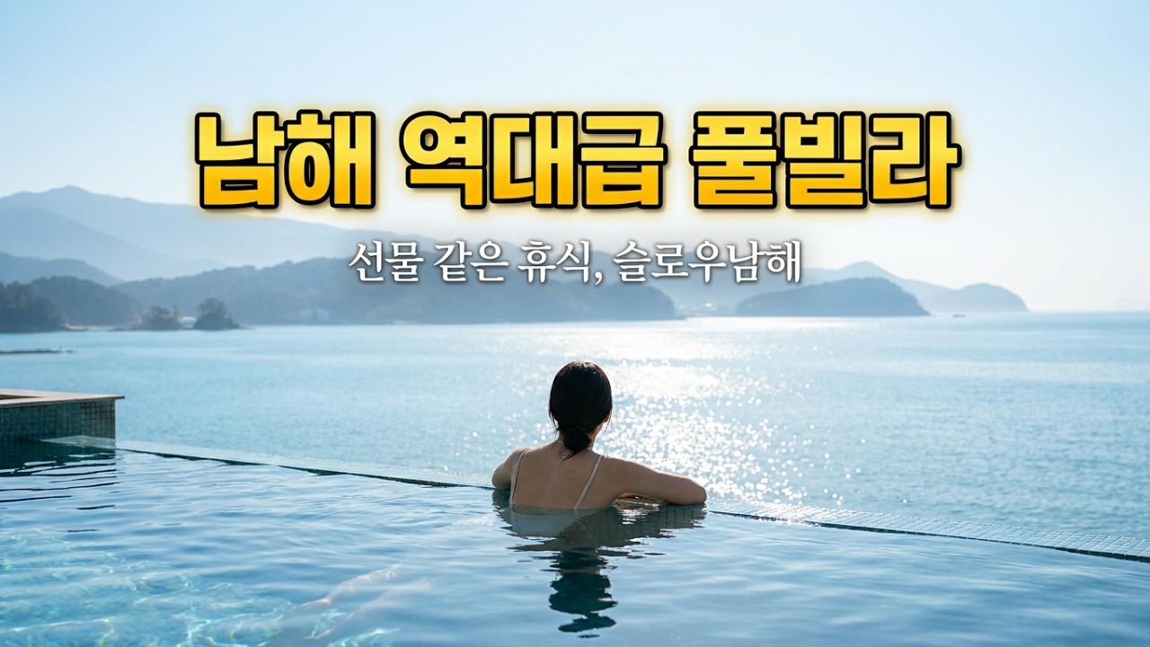 남해 풀빌라 추천 역대급 감성숙소 선물같은 휴식 오션뷰가 눈부신 남해 감성 풀빌라 