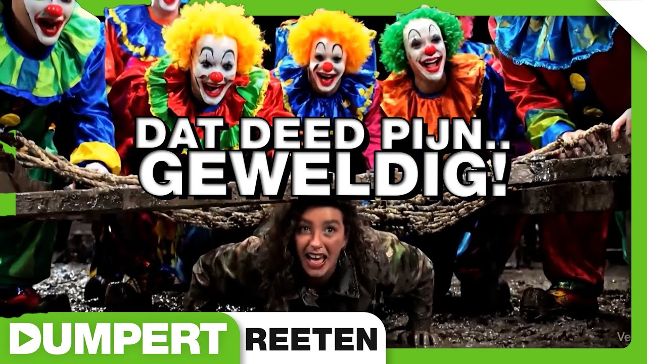 Clowns, kippen, Ren&eacute;, Gina. HET IS | DUMPERTREETEN