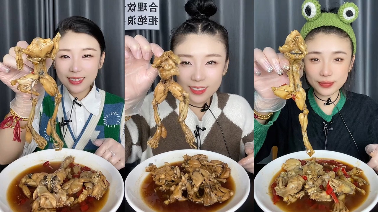 【MUKBANG】Spicy Bullfrog🐸🌶#ASMR#yummy