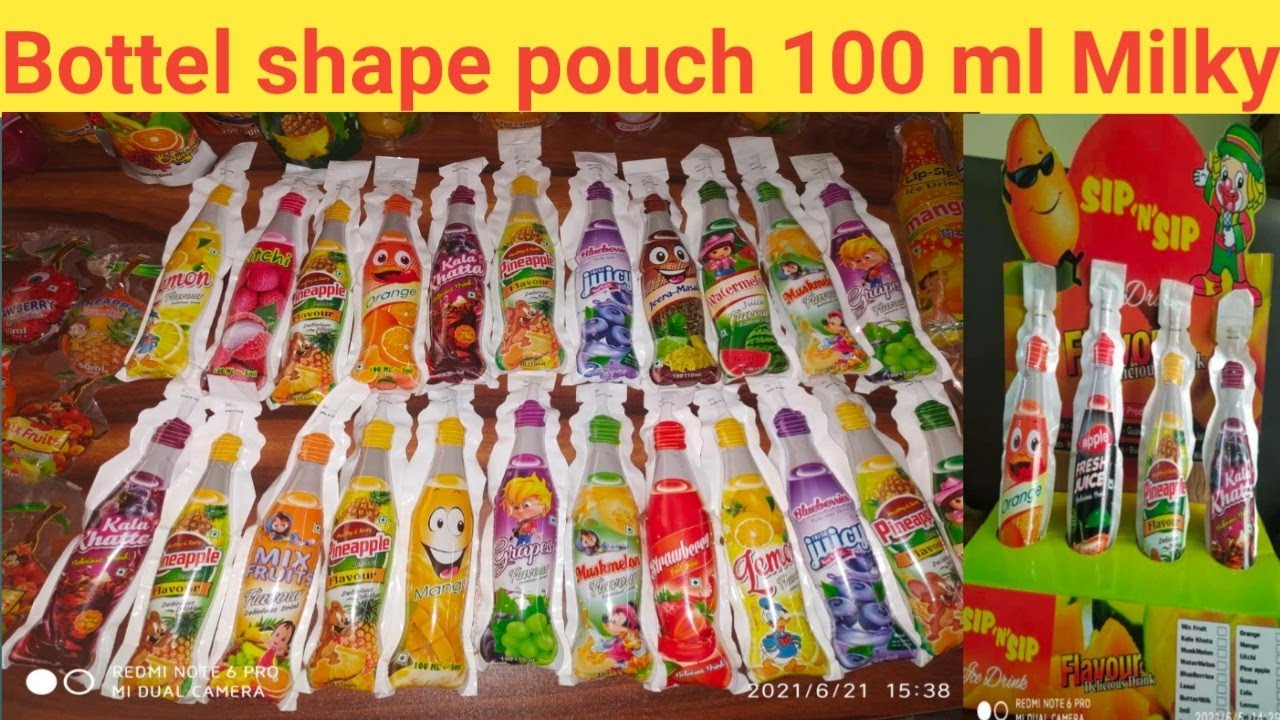 Bottle shape pouch || 100 ml milky bottle shape pouch || juice pouch 100 ml || 100 ml pouch || pouch