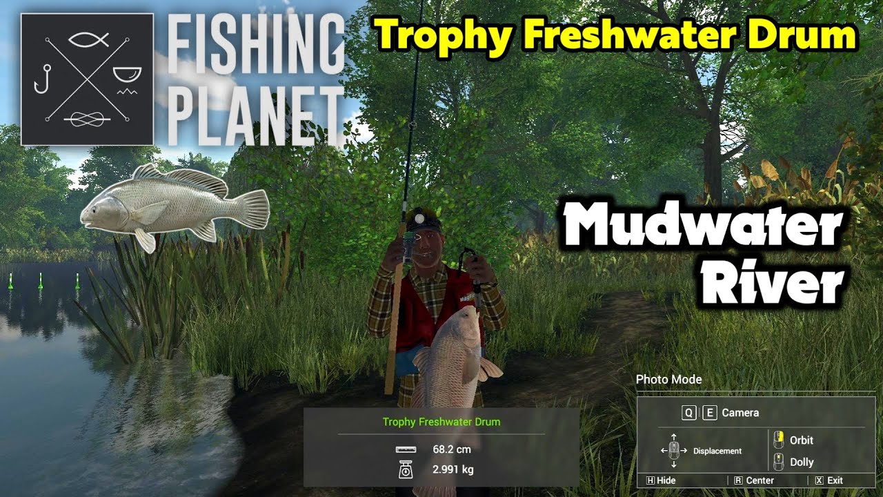 Trophy Freshwater Drum Mudwater River - Fishing Planet