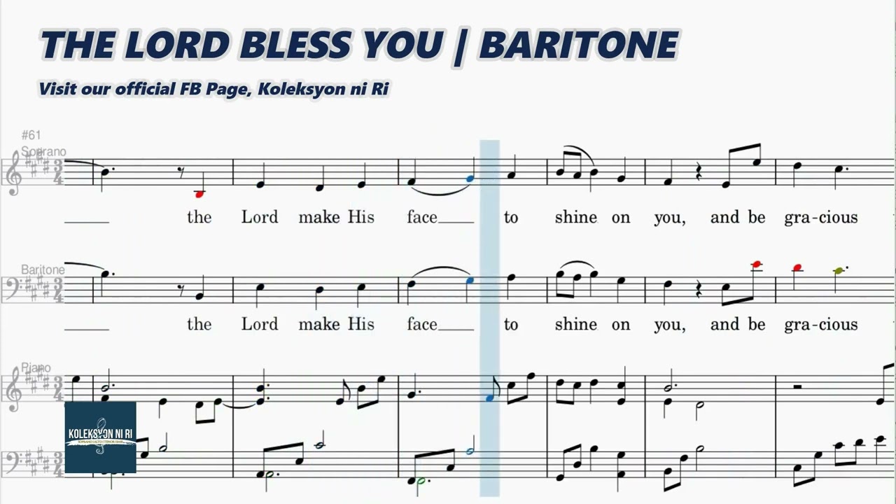 The Lord Bless You | Baritone | Vocal Guide by Bro. Noel Abaigar