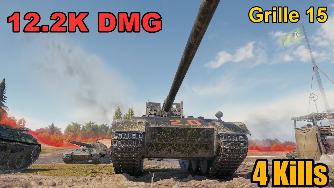 Grille 15 - 12.2K Damage - 4 Kills - Map: Prokhorovka - Server: EU | World of Tanks