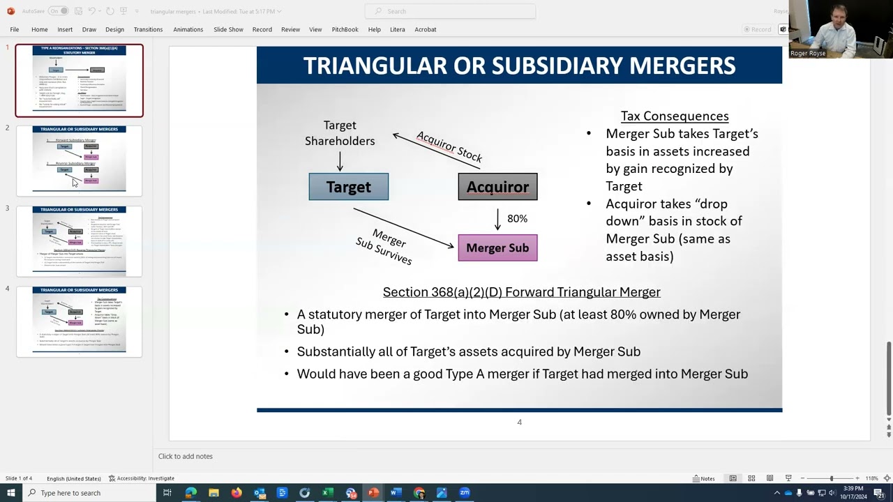 The Reverse Subsidiary (Triangular) Merger