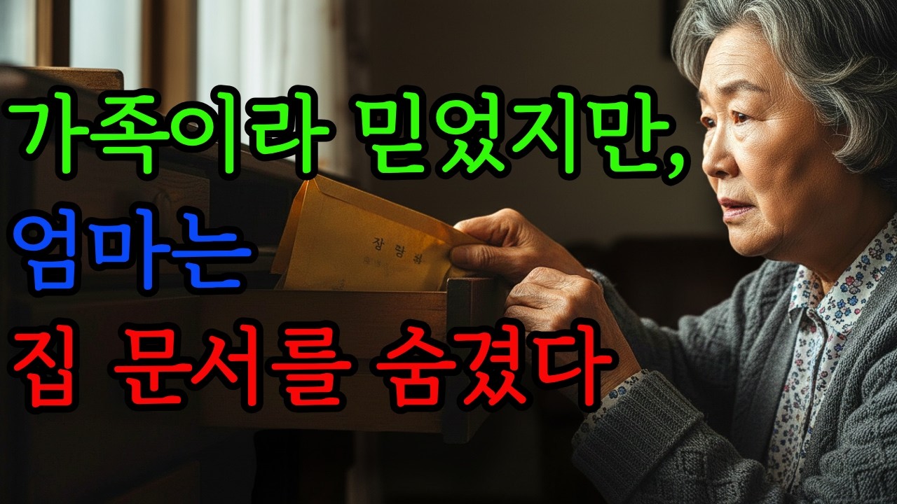 가족이라 믿었지만, 엄마는 끝내 집 문서를 숨겼다 – 인생의 벼랑 끝에서 지켜낸 노년의 존엄성