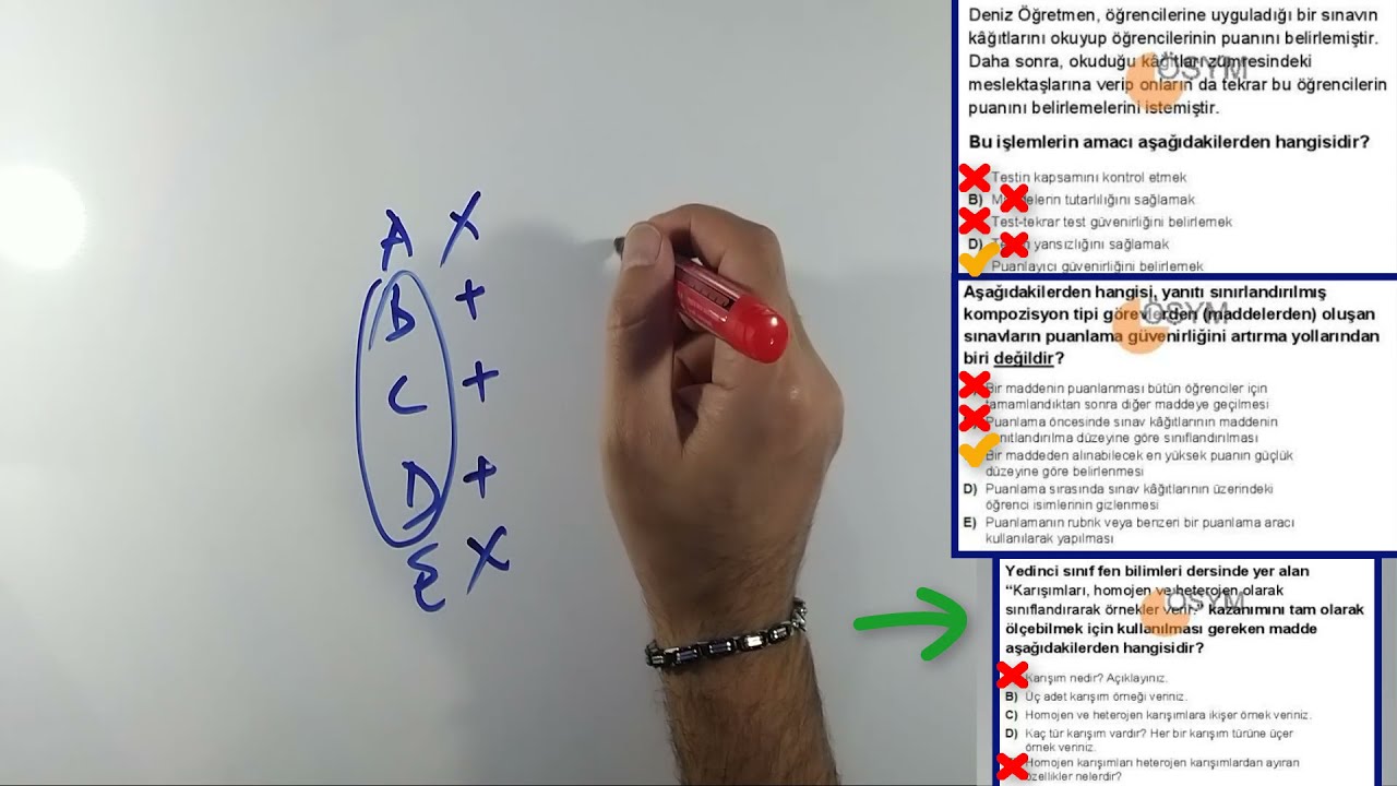 2020 ÇIKMIŞ SORULAR- Ölçme ve Değerlendirme