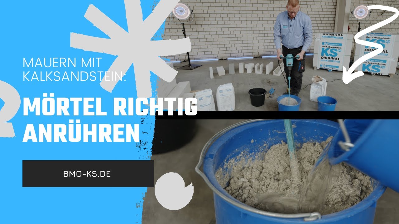 BMO erklärt: Mörtel richtig anrühren | Mauern mit Kalksandstein –Teil 4 | BMO KS-Vertrieb