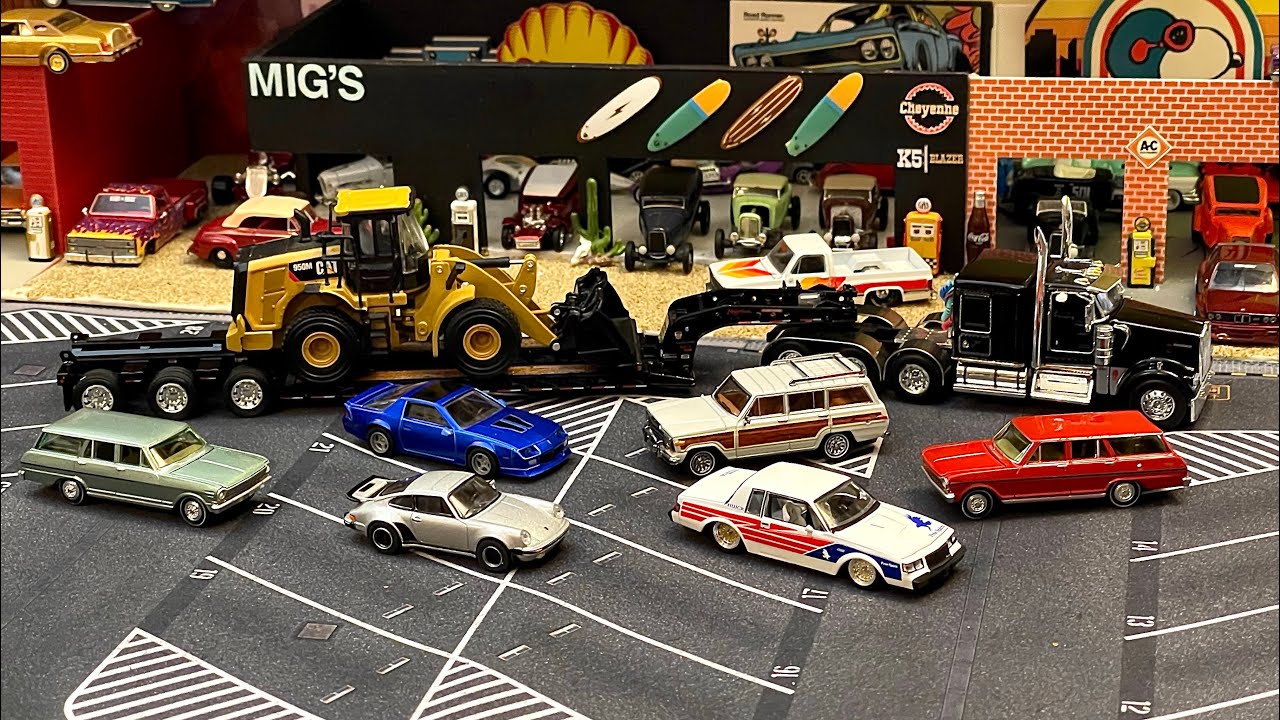New Finds! 1/64 DCP Lowboy Trailer | 596 Model Jeep Wagoneer | Majorette 911 | Camaro #diecast