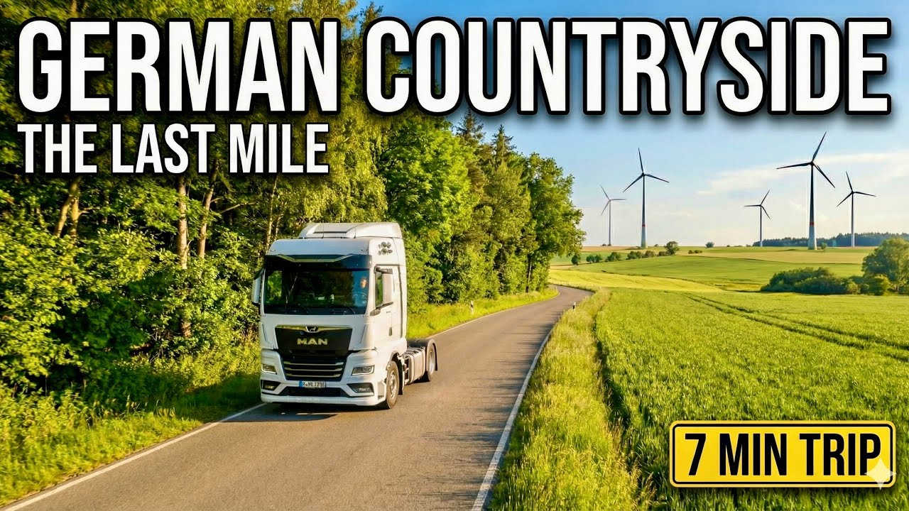 Beautiful German Countryside: Forest & Wind Turbines 🇩🇪 Truck Drive 4K HDR