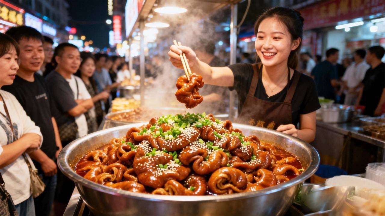 贵州美女摆摊卖卤菜，一天要卖1000斤，13年小吃熬成地方名吃！【好食勇哥】