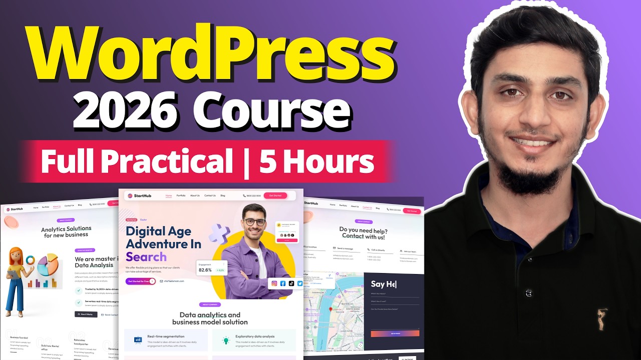 WordPress MasterClass FREE Course - Become WordPress & Elementor Website Designing Expert in 2026