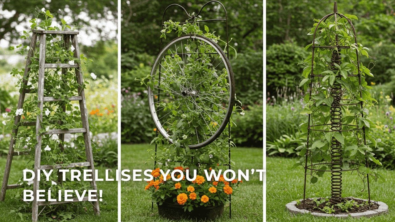 🤯 DIY Trellis Transformation: Recycled Materials You Won't Believe!