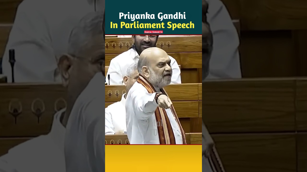Priyanka Gandhi Openion Remarks Parliament Discussion #shortvideo